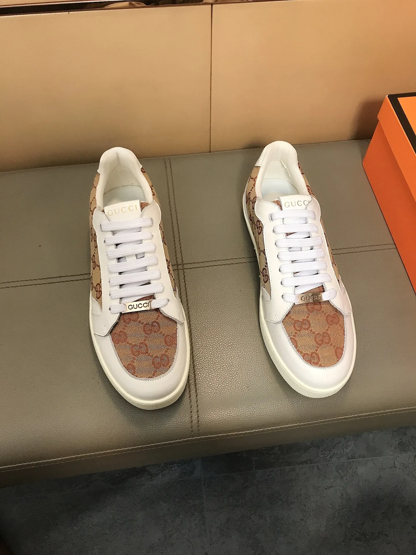 Men's Men's Shoes 230 ⌚️⌚️[GUCCI] Gucci men's casual shoes are absolutely popular 🔥The ultimate matching item for trendy men! Irresistible charm of super texture, the main recommendation, the upper is made of high-quality cowhide with printed fabrics, sheepskin feet, wear-resistant rubber sole, noble and elegant! Extremely comfortable🎁🎁You can be as handsome as you want💪 Size: 38-44!